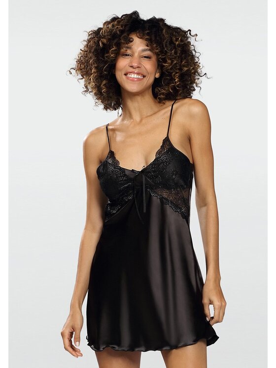 DKaren Lingerie DKaren Lingerie Halka Penelope Czarny Classic Fit