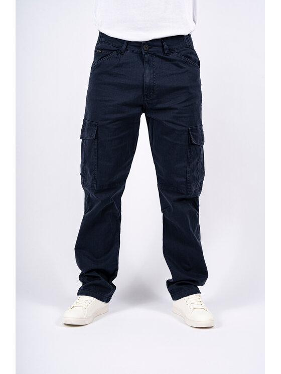 Marcus Marcus Pantaloni di tessuto Jeremy Cargo Blu Regular Fit