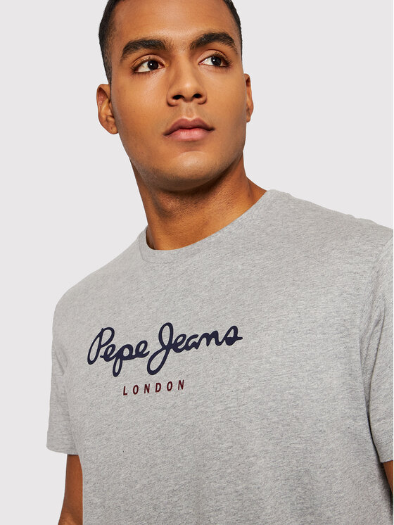 Pepe Jeans Pepe Jeans T-Shirt Eggo PM508208 Szary Regular Fit