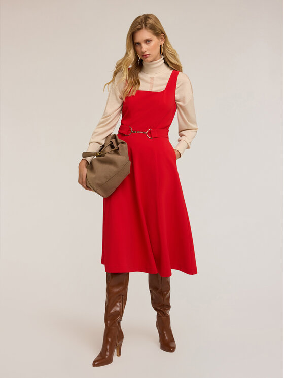 Motivi Motivi Vestito da giorno 7030Q003439N016 Rosso Flared Fit