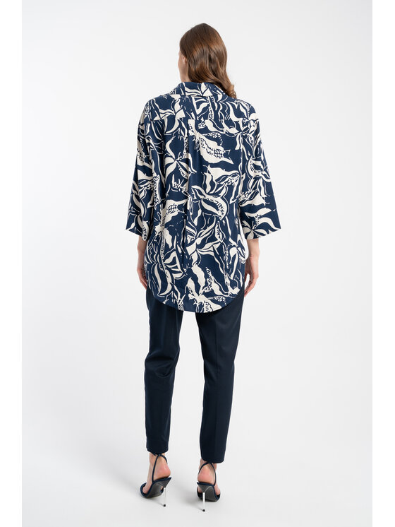 CLICK CLICK Koszula 10-6817 Granatowy Regular Fit