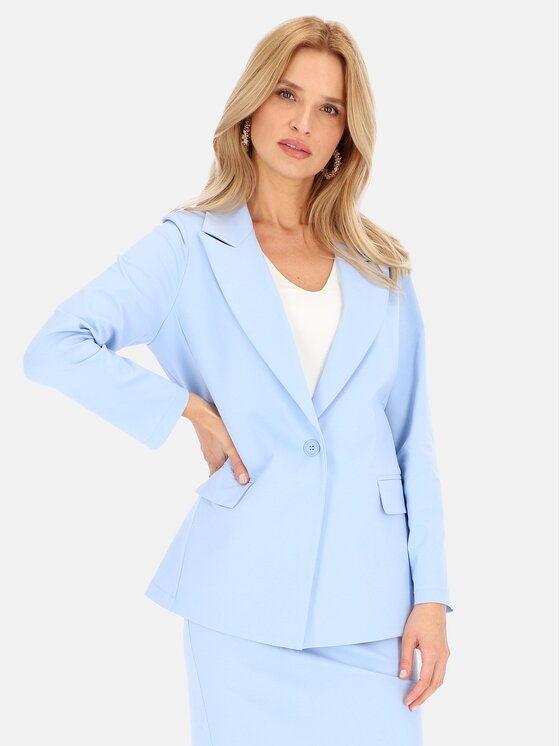 Perso Perso Sako VEE242404F Světle modrá Regular Fit