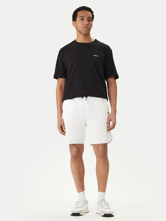 BOSS BOSS Tricou Member 50558867 Negru Relaxed Fit