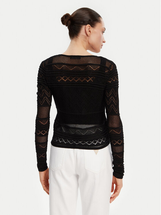 Guess Guess Kardigán W5GR15 Z3E22 Fekete Regular Fit