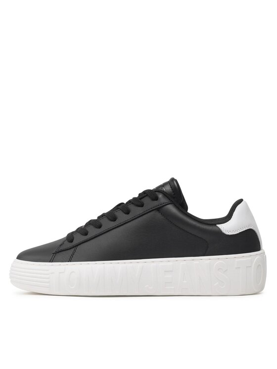 Tommy Jeans Tommy Jeans Tenisice Leather Outsole EM0EM01159 Crna