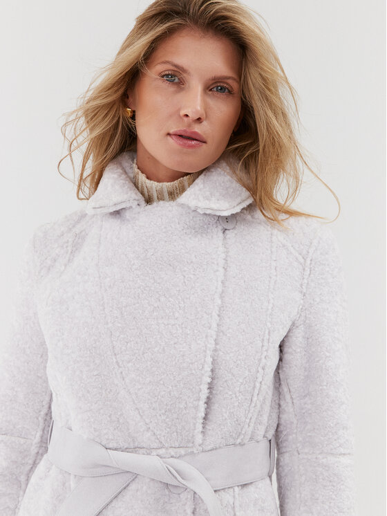 Patrizia Pepe Patrizia Pepe Cappotto in shearling 2O0087/E012-W356 Grigio Regular Fit