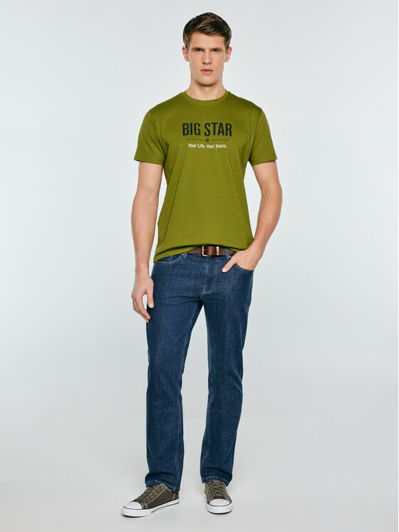 BIG STAR BIG STAR T-Shirt BRUNO Zielony Basic Fit