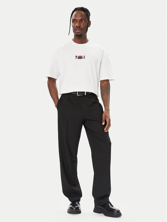 HUGO HUGO Тишърт Dakhil 50579723 Бял Relaxed Fit