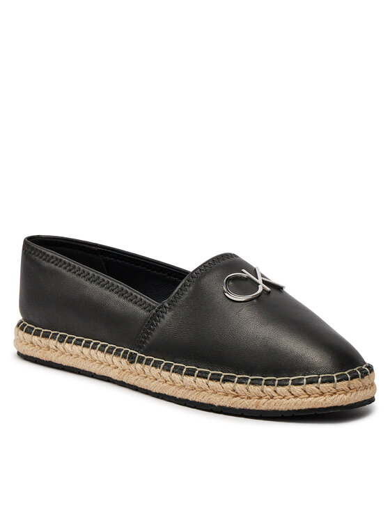 Calvin Klein Calvin Klein Εσπαντρίγιες Espadrille Re Lock Leather HW0HW02036 Μαύρο