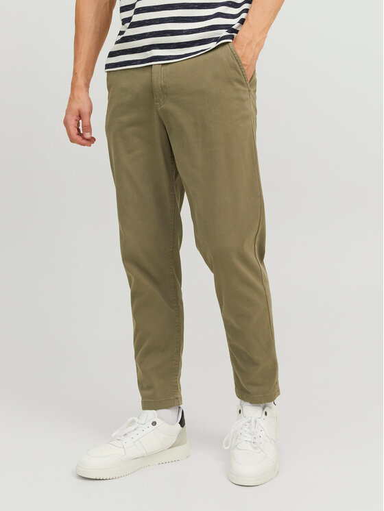 Jack&Jones Chino nohavice Harlow 12242188 Zelená Tapered Fit