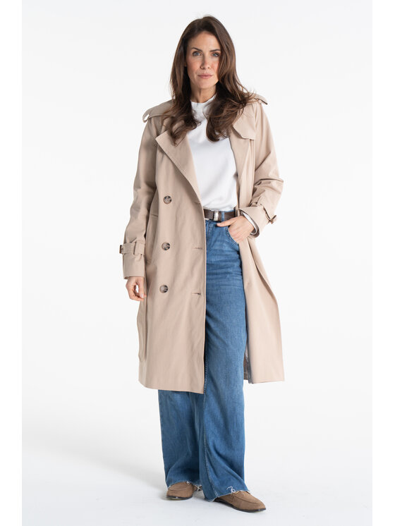 Salme Salme Płaszcz przejściowy Adrianna midi Beżowy Regular Fit