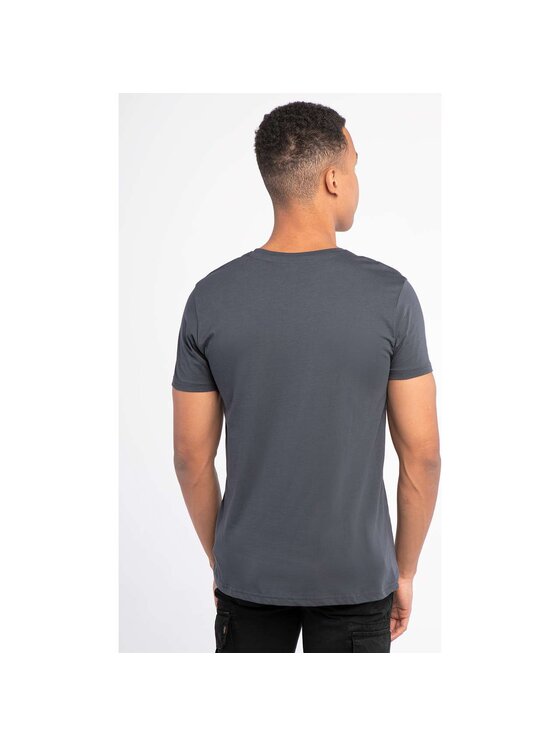 Alpha Industries Alpha Industries T-Shirt Alpha Label T 2 Pack 118534-412 Szary Classic Fit