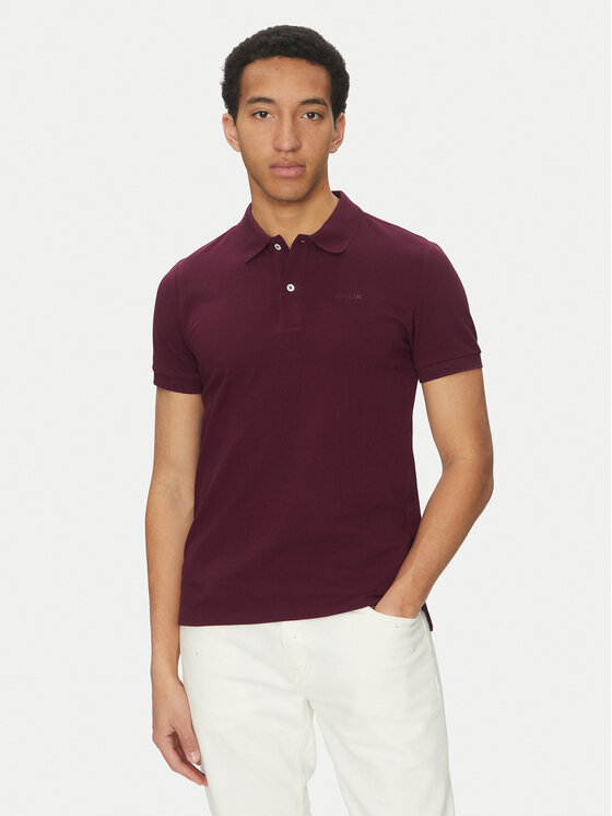 Geox Geox Polokošile M5511B T3240 F8312 Bordó Regular Fit