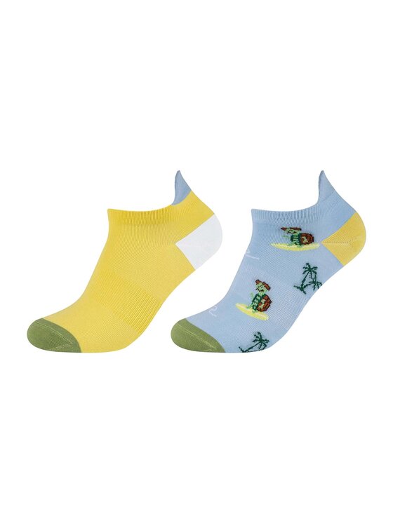 Fun Socks Fun Socks Skarpety Niskie Unisex ORGANIC COTTON MOTIFS SNEAKER 2P Kolorowy