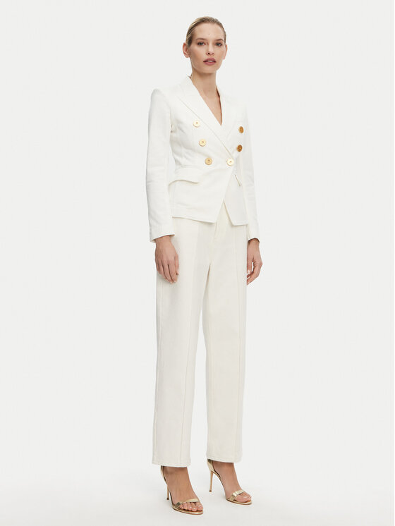 Balmain Balmain Zakó DF1SG170DB69 Fehér Slim Fit