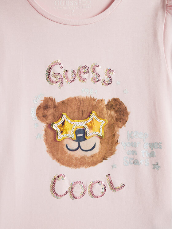 Guess Guess T-shirt K5RI18 K6YW4 Ružičasta Regular Fit