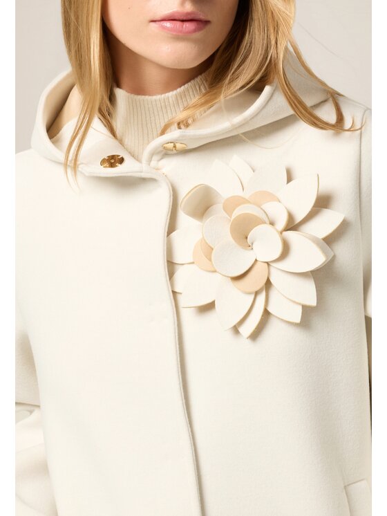 Oltre Oltre Cappotto 8710R001277N0V1 Bianco Baggy Fit