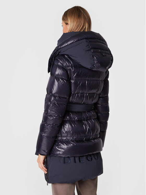Diego M Diego M Pūkinė striukė 22IM-R432 Tamsiai mėlyna Slim Fit