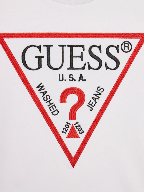 Guess Guess T-Shirt L3BI41 K8HM4 Biały Regular Fit