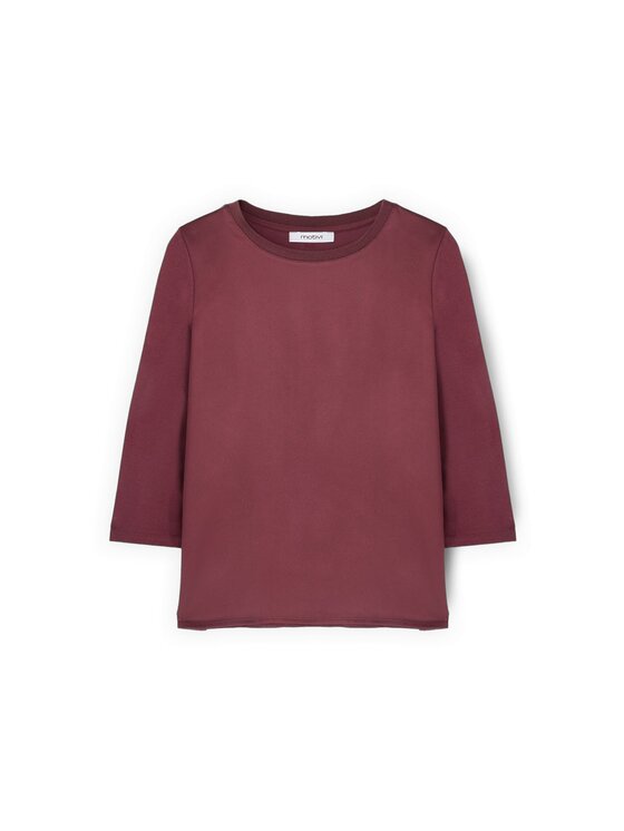 Motivi Motivi T-shirt G064W503695N036 Bordeaux Regular Fit