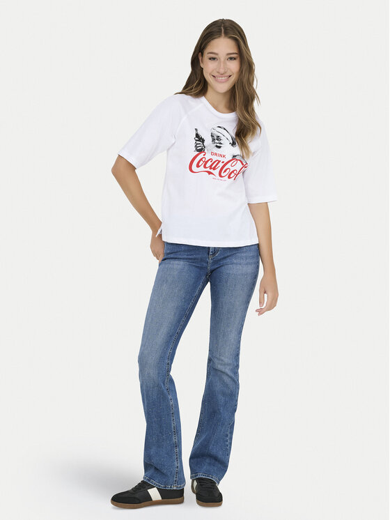 ONLY ONLY T-shirt Coca Cola 15355794 Bianco Regular Fit