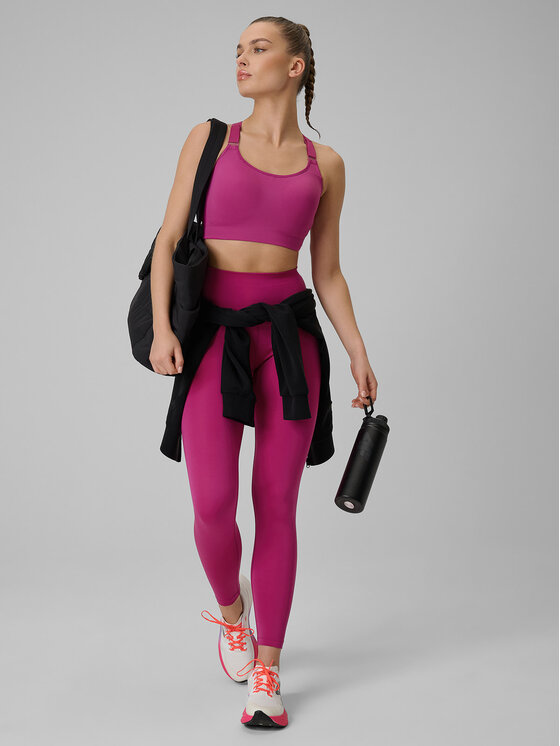 4F 4F Legginsy MULTI ACTIVE Różowy Slim Fit
