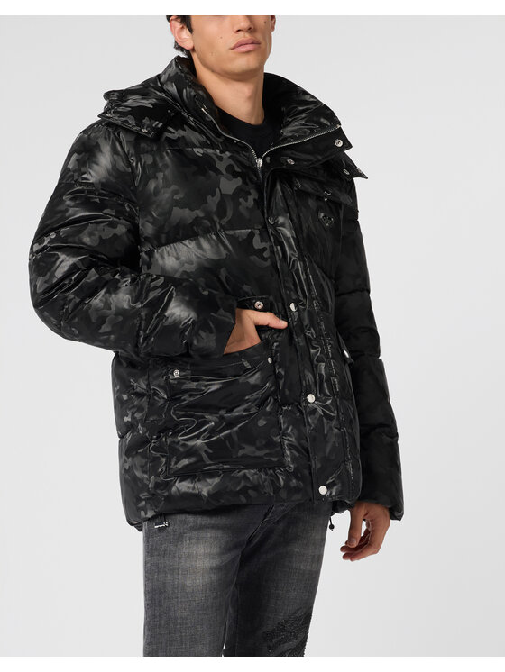 PHILIPP PLEIN PHILIPP PLEIN Kurtka puchowa 28621 Czarny Regular Fit