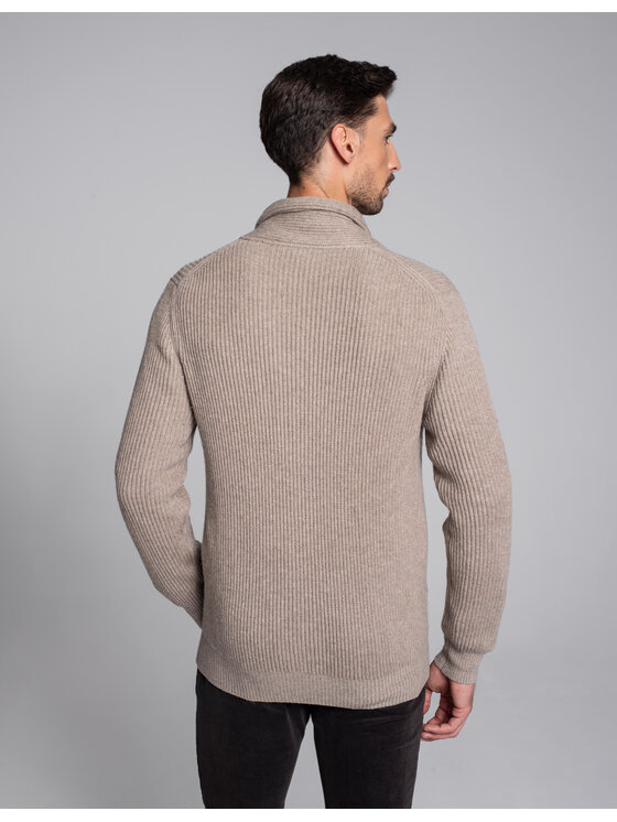 Borgio Borgio Sweter mugnano_vn Beżowy Classic Fit