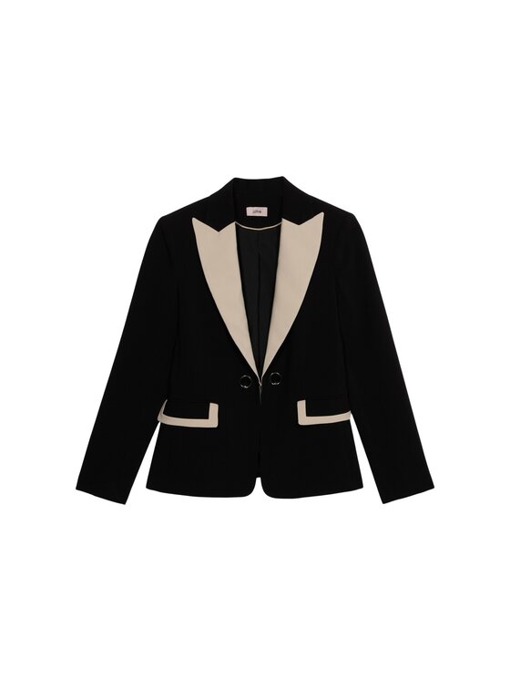 Oltre Oltre Giacca di transizione Q785R104567N0Z3 Nero A-Line Fit