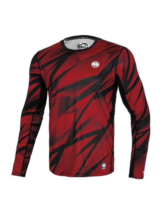 PITBULL PITBULL Longsleeve Dot Camo II Czerwony Regular Fit