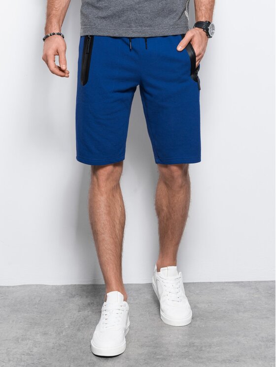 Ombre Ombre Szorty sportowe W239 Niebieski Regular Fit