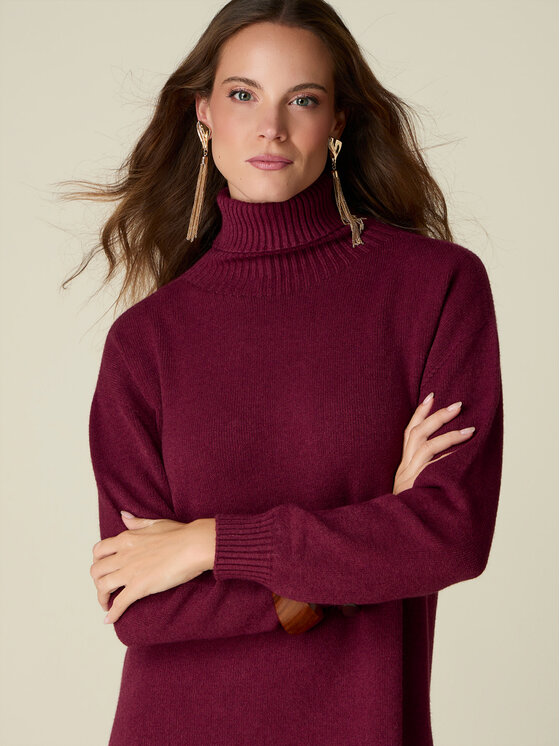 Oltre Oltre Sukienka wieczorowa 7600E000349N036 Bordowy Regular Fit