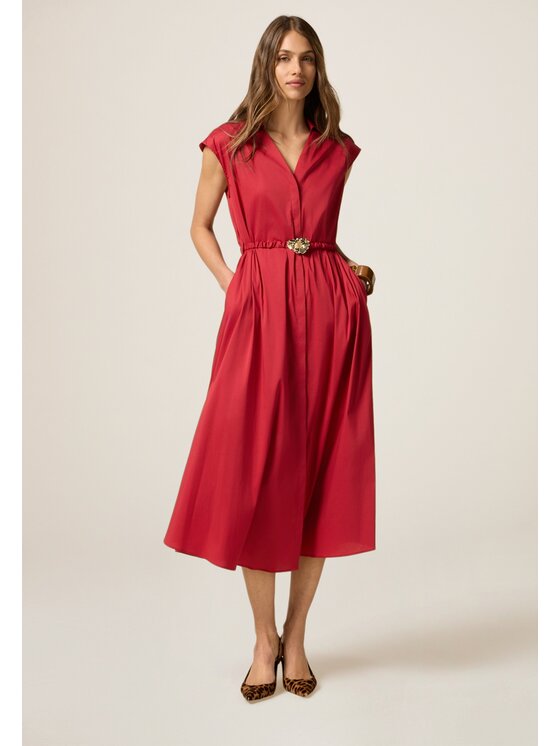 Oltre Oltre Vestito da giorno 7322R104827N026 Rosso A-Line Fit