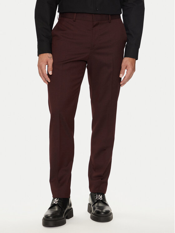 BOSS Boss Oblek H-Houston 50518120 Bordó Slim Fit