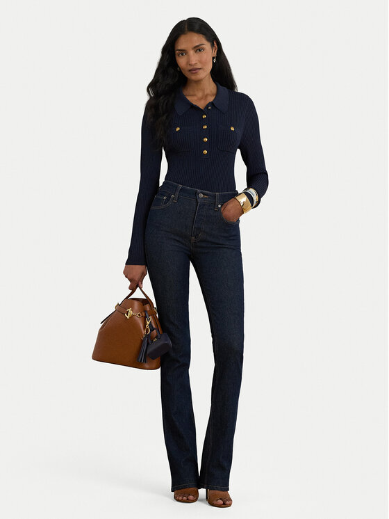 LAUREN RALPH LAUREN LAUREN RALPH LAUREN Sveter 200P03459001 Tmavomodrá Slim Fit