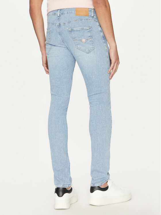 Guess Guess Jeansy M5GAN1 D5MZ3 Niebieski Slim Fit