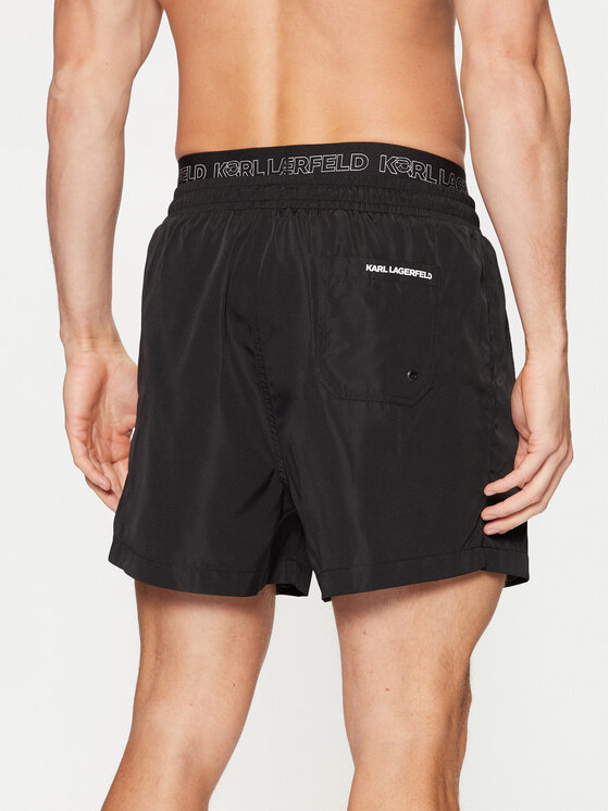 KARL LAGERFELD KARL LAGERFELD Plaukimo šortai A1M46058 Juoda Regular Fit