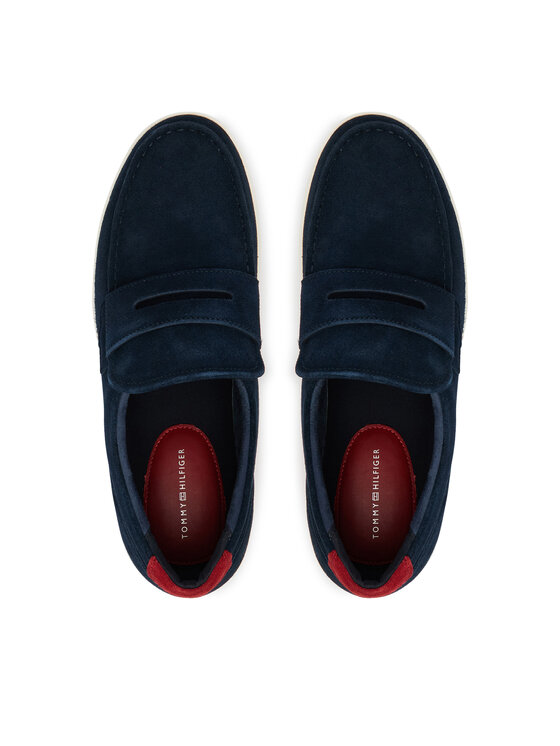 Tommy Hilfiger Tommy Hilfiger Półbuty Modern Light Hybrid Suede Loafer FM0FM05786 Granatowy