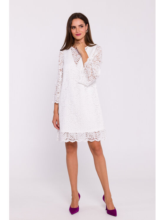 Stylove Stylove Sukienka wieczorowa s380 Kremowy Ladies Fit