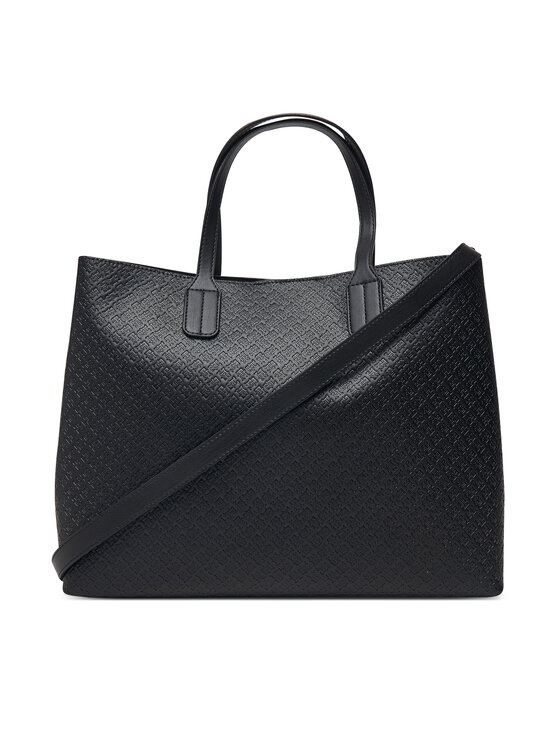 Tommy Hilfiger Tommy Hilfiger Torebka Th Icon Satchel Mono AW0AW18923 Czarny