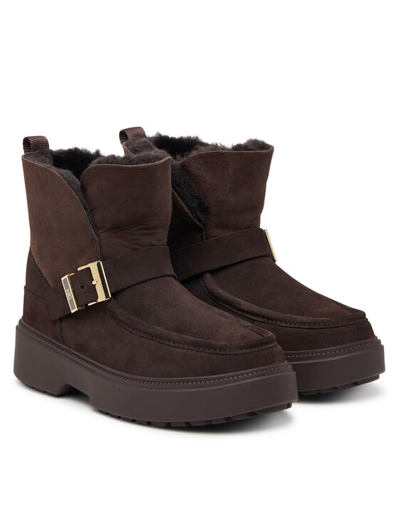 Tommy Hilfiger Tommy Hilfiger Stivali da neve Th Buckle Shearling Snow Boot FW0FW09687 Marrone scuro