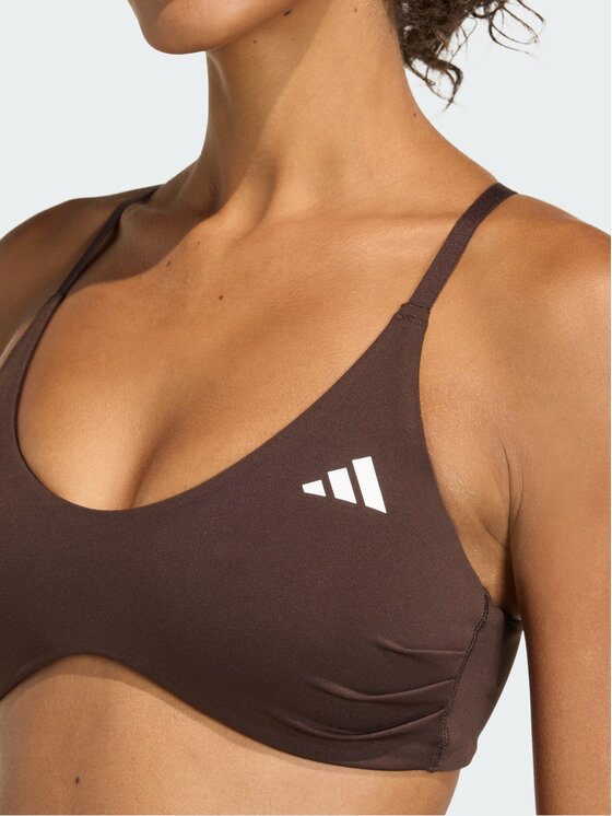 adidas adidas Biustonosz sportowy Optime Essentials Brązowy