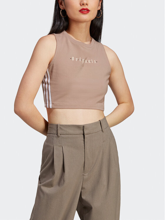 adidas adidas Top Tank Top IQ3404 Brązowy