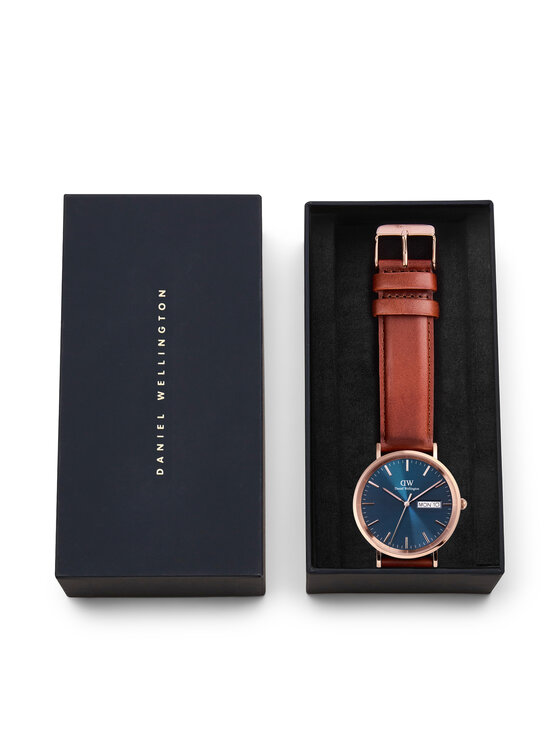 Daniel Wellington Daniel Wellington Zegarek Classic Day Display 40 DW00100830 Różowe złoto