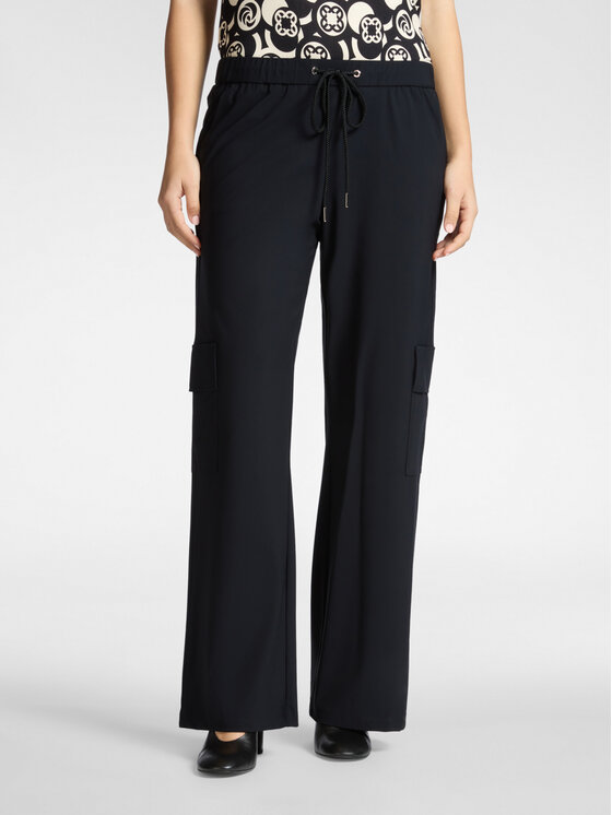 Elena Mirò Elena Mirò Spodnie materiałowe P081Z000175N033 Czarny Regular Fit