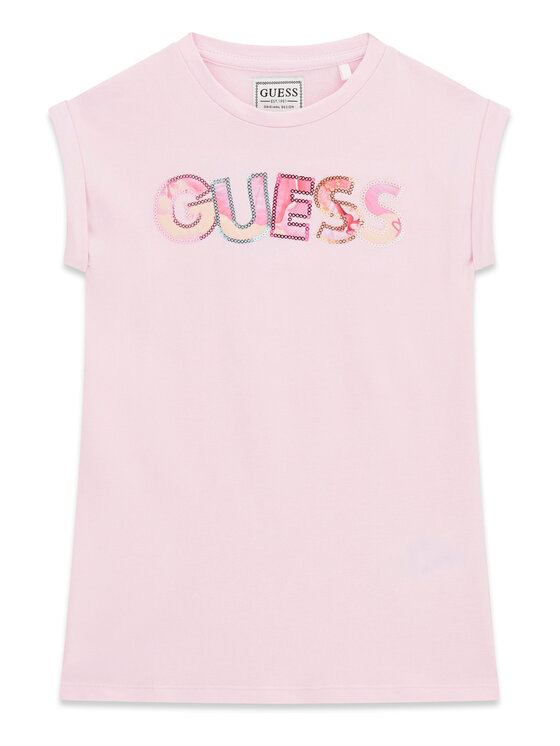 Guess Guess Повсякденна сукня K6GK10 KAE24 Світло-рожевий Regular Fit