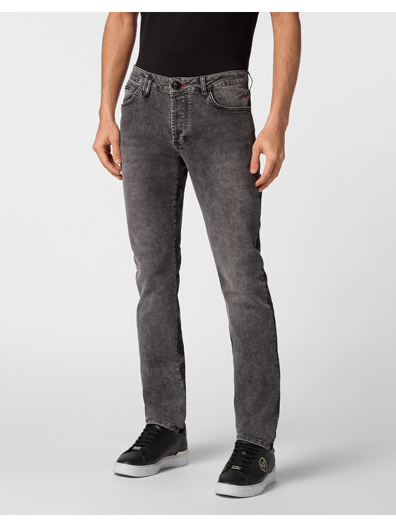 PHILIPP PLEIN PHILIPP PLEIN Jeansy 18961 Šedá Straight Leg