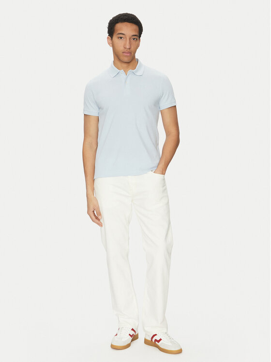 Geox Geox Tricou polo M5511B T3240 F4508 Albastru celest Regular Fit