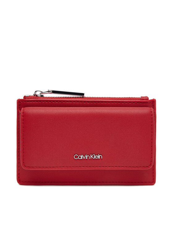 Calvin Klein Calvin Klein Portofel Mare de Damă Ck Must Zip Flap Cardholder K60K612941 Roșu