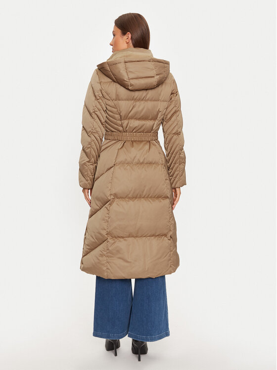 Guess Guess Пухено яке New Olga W4BL41 WEX52 Бежов Regular Fit